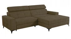 Coltar FLORIDA ONE extensibil, cu arcuri si lada depozitare, colt dreapta, kaki, 275x175x92 cm