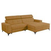Coltar FLORIDA ONE extensibil, cu arcuri si lada depozitare, colt dreapta, mustar, 275x175x92 cm - 1
