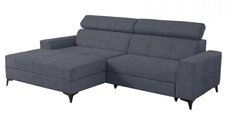 Coltar FLORIDA ONE extensibil, cu arcuri si lada depozitare, colt stanga, albastru petrol, 275x175x92 cm