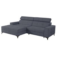 Coltar FLORIDA ONE extensibil, cu arcuri si lada depozitare, colt stanga, albastru petrol, 275x175x92 cm - 1