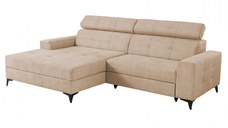 Coltar FLORIDA ONE extensibil, cu arcuri si lada depozitare, colt stanga, bej, 275x175x92 cm