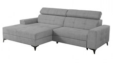 Coltar FLORIDA ONE extensibil, cu arcuri si lada depozitare, colt stanga, gri, 275x175x92 cm
