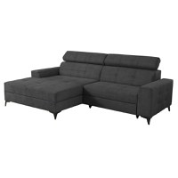 Coltar FLORIDA ONE extensibil, cu arcuri si lada depozitare, colt stanga, gri antracit, 275x175x92 cm - 1