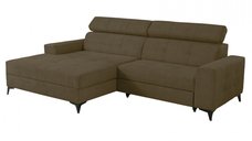 Coltar FLORIDA ONE extensibil, cu arcuri si lada depozitare, colt stanga, kaki, 275x175x92 cm