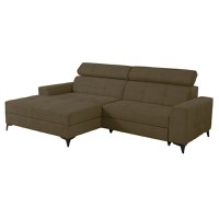 Coltar FLORIDA ONE extensibil, cu arcuri si lada depozitare, colt stanga, kaki, 275x175x92 cm - 1