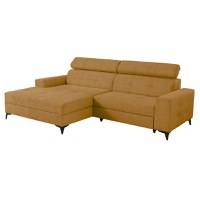 Coltar FLORIDA ONE extensibil, cu arcuri si lada depozitare, colt stanga, mustar, 275x175x92 cm - 1