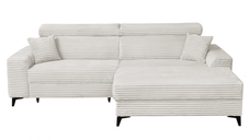 Coltar FLORIDA ONE L TILIA extensibil, cu arcuri si lada depozitare, colt dreapta, bej, 280x175x95 cm