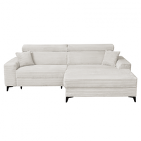 Coltar FLORIDA ONE L TILIA extensibil, cu arcuri si lada depozitare, colt dreapta, bej, 280x175x95 cm - 1