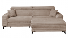 Coltar FLORIDA ONE L TILIA extensibil, cu arcuri si lada depozitare, colt dreapta, maro, 280x175x95 cm