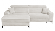 Coltar FLORIDA ONE L TILIA extensibil, cu arcuri si lada depozitare, colt stanga, bej, 280x175x95 cm