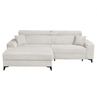 Coltar FLORIDA ONE L TILIA extensibil, cu arcuri si lada depozitare, colt stanga, bej, 280x175x95 cm - 1