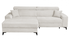 Coltar FLORIDA ONE L TILIA extensibil, cu arcuri si lada depozitare, colt stanga, bej, 280x175x95 cm