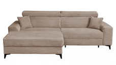 Coltar FLORIDA ONE L TILIA extensibil, cu arcuri si lada depozitare, colt stanga, maro, 280x175x95 cm