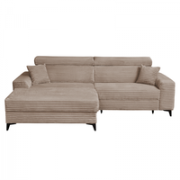 Coltar FLORIDA ONE L TILIA extensibil, cu arcuri si lada depozitare, colt stanga, maro, 280x175x95 cm - 1