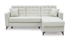 Coltar LUCIANO extensibil, cu lada depozitare, colt interschimbabil, bej, 230x145x80 cm