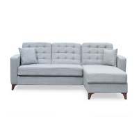 Coltar LUCIANO extensibil, cu lada depozitare, colt interschimbabil, gri, 230x145x80 cm - 1