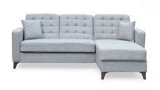 Coltar LUCIANO extensibil, cu lada depozitare, colt interschimbabil, gri, 230x145x80 cm