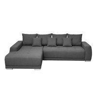 Coltar MARIBO extensibil, cu arcuri si lada depozitare, colt stanga, gri inchis, 282x205x92 cm - 1