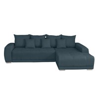 Coltar MARIBO II extensibil, cu arcuri si lada depozitare, colt dreapta, albastru, 282x205x92 cm - 1