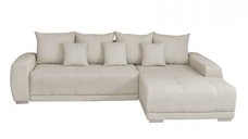 Coltar MARIBO II extensibil, cu arcuri si lada depozitare, colt dreapta, crem, 282x205x92 cm
