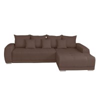 Coltar MARIBO II extensibil, cu arcuri si lada depozitare, colt dreapta, maro, 282x205x92 cm - 1