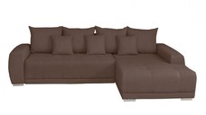 Coltar MARIBO II extensibil, cu arcuri si lada depozitare, colt dreapta, maro, 282x205x92 cm