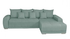 Coltar MARIBO II extensibil, cu arcuri si lada depozitare, colt dreapta, mint, 282x205x92 cm