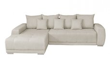 Coltar MARIBO II extensibil, cu arcuri si lada depozitare, colt stanga, crem, 282x205x92 cm