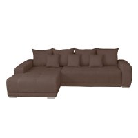 Coltar MARIBO II extensibil, cu arcuri si lada depozitare, colt stanga, maro, 282x205x92 cm - 1