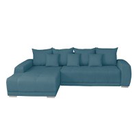 Coltar MARIBO II extensibil, cu arcuri si lada depozitare, colt stanga, turcoaz, 282x205x92 cm - 1