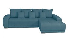 Coltar MARIBO L extensibil, cu arcuri si lada depozitare, colt dreapta, turcoaz, 282x205x92 cm