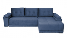 Coltar MODENA I extensibil, cu arcuri si lada depozitare, colt dreapta, albastru deschis, 282x205x92 cm
