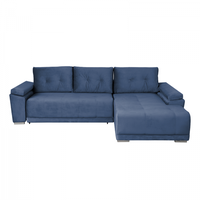 Coltar MODENA I extensibil, cu arcuri si lada depozitare, colt dreapta, albastru deschis, 282x205x92 cm - 1