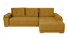 Coltar MODENA I extensibil, cu arcuri si lada depozitare, colt dreapta, galben, 282x205x92 cm