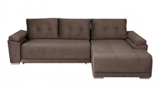 Coltar MODENA I extensibil, cu arcuri si lada depozitare, colt dreapta, maro, 282x205x92 cm