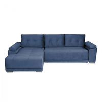 Coltar MODENA I extensibil, cu arcuri si lada depozitare, colt stanga, albastru deschis, 282x205x92 cm - 1