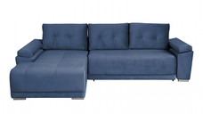 Coltar MODENA I extensibil, cu arcuri si lada depozitare, colt stanga, albastru deschis, 282x205x92 cm