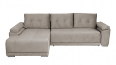 Coltar MODENA I extensibil, cu arcuri si lada depozitare, colt stanga, bej, 282x205x92 cm
