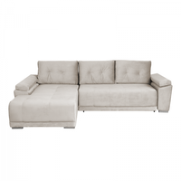 Coltar MODENA I extensibil, cu arcuri si lada depozitare, colt stanga, bej deschis, 282x205x92 cm - 1