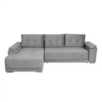 Coltar MODENA I extensibil, cu arcuri si lada depozitare, colt stanga, gri deschis, 282x205x92 cm - 1