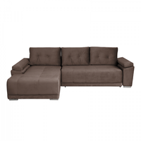 Coltar MODENA I extensibil, cu arcuri si lada depozitare, colt stanga, maro, 282x205x92 cm - 1