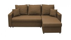 Coltar NICOLE extensibil, cu lada depozitare, colt interschimbabil, maro, 225x145x82 cm