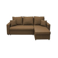 Coltar NICOLE extensibil, cu lada depozitare, colt interschimbabil, maro, 225x145x82 cm - 1