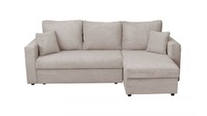 Coltar NICOLE LUX, cu lada depozitare, colt interschimbabil, bej inchis, 225x145x82 cm
