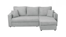 Coltar NICOLE LUX, cu lada depozitare, colt interschimbabil, gri deschis, 225x145x82 cm