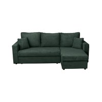 Coltar NICOLE LUX, cu lada depozitare, colt interschimbabil, verde smarald, 225x145x82 cm - 1