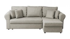 Coltar SARA II extensibil, cu lada depozitare, colt interschimbabil, bej, 248x143x83 cm
