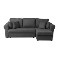 Coltar SARA II extensibil, cu lada depozitare, colt interschimbabil, gri inchis, 248x143x83 cm - 1