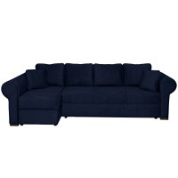 Coltar SEUL XL extensibil, cu arcuri si lada depozitare, colt stanga, albastru, 290x145x95 cm - 1