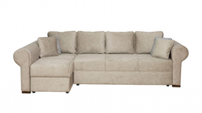 Coltar SEUL XL extensibil, cu arcuri si lada depozitare, colt stanga, bej, 290x145x95 cm